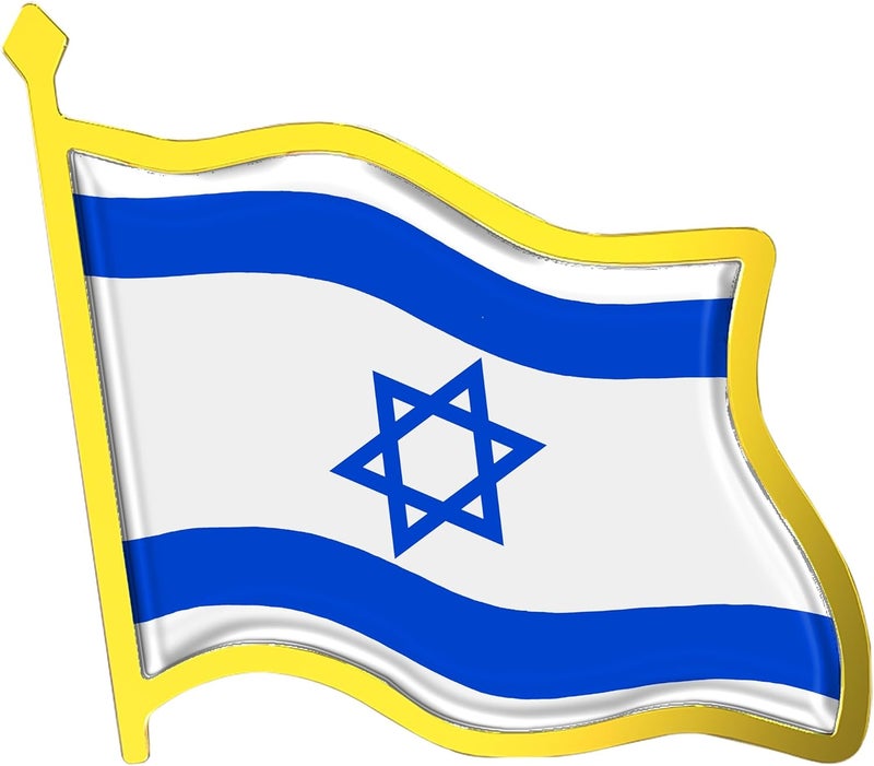 Ababyyan Israel Flag Lapel Pin - Enamel Metal National Badge | World Travel Souvenir Gifts for Men & Women | Country Flag Patriotic Brooch Bulk Pack of Pins for Hat, Tie, Clothes, Backpack (1pc) - Image 1
